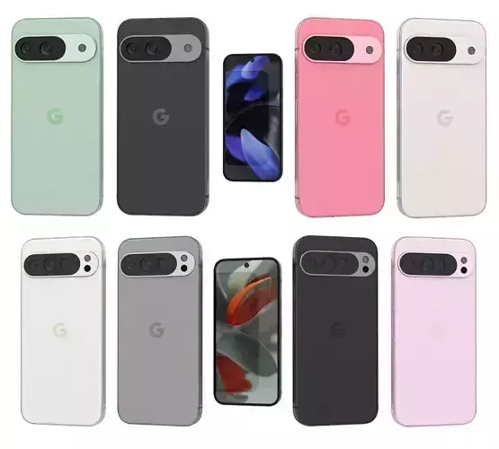 Google Pixel 9 and 9 Pro 3D model