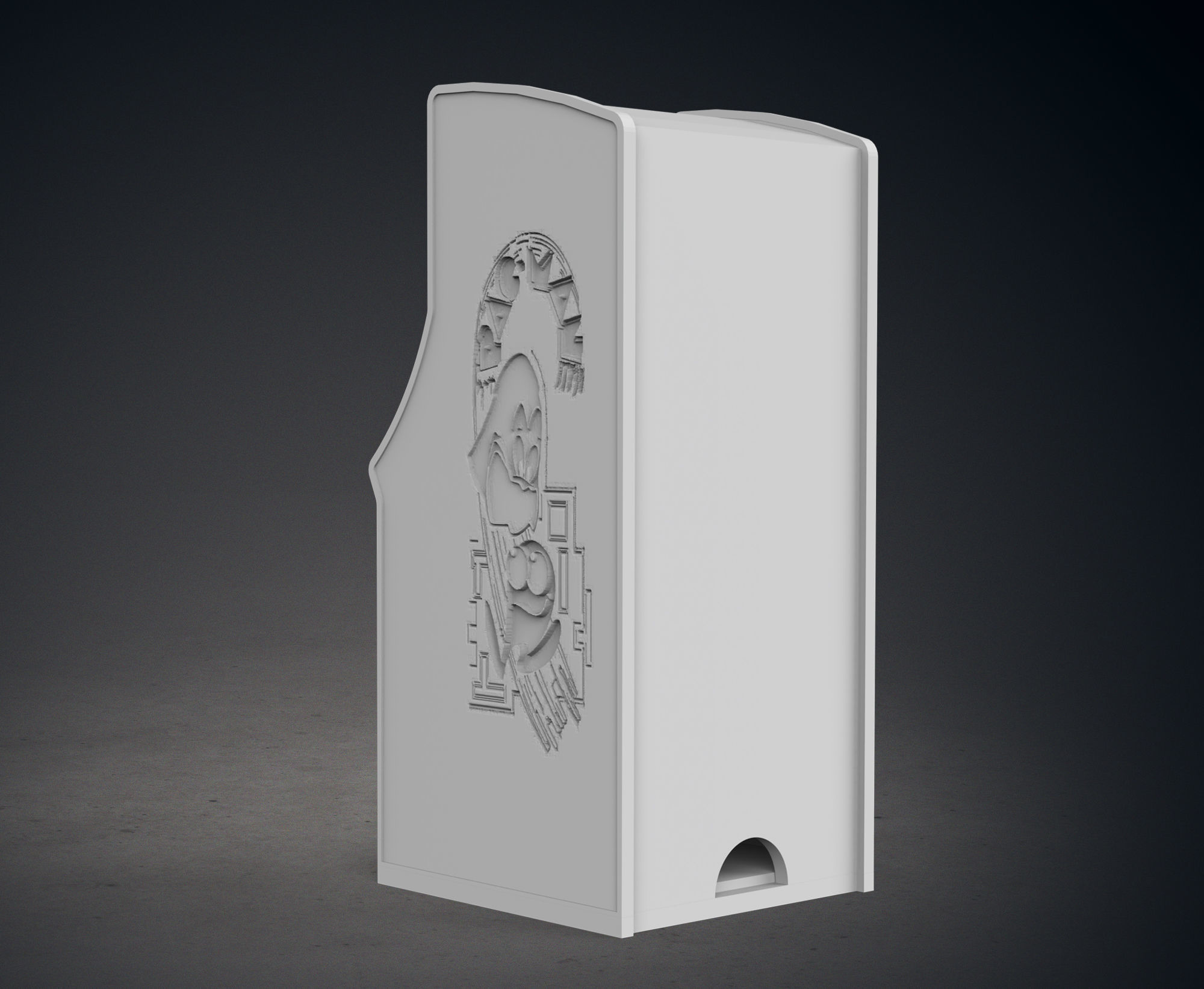 Pac-Man Arcade Cabinet with Lithophane 3D print model_5