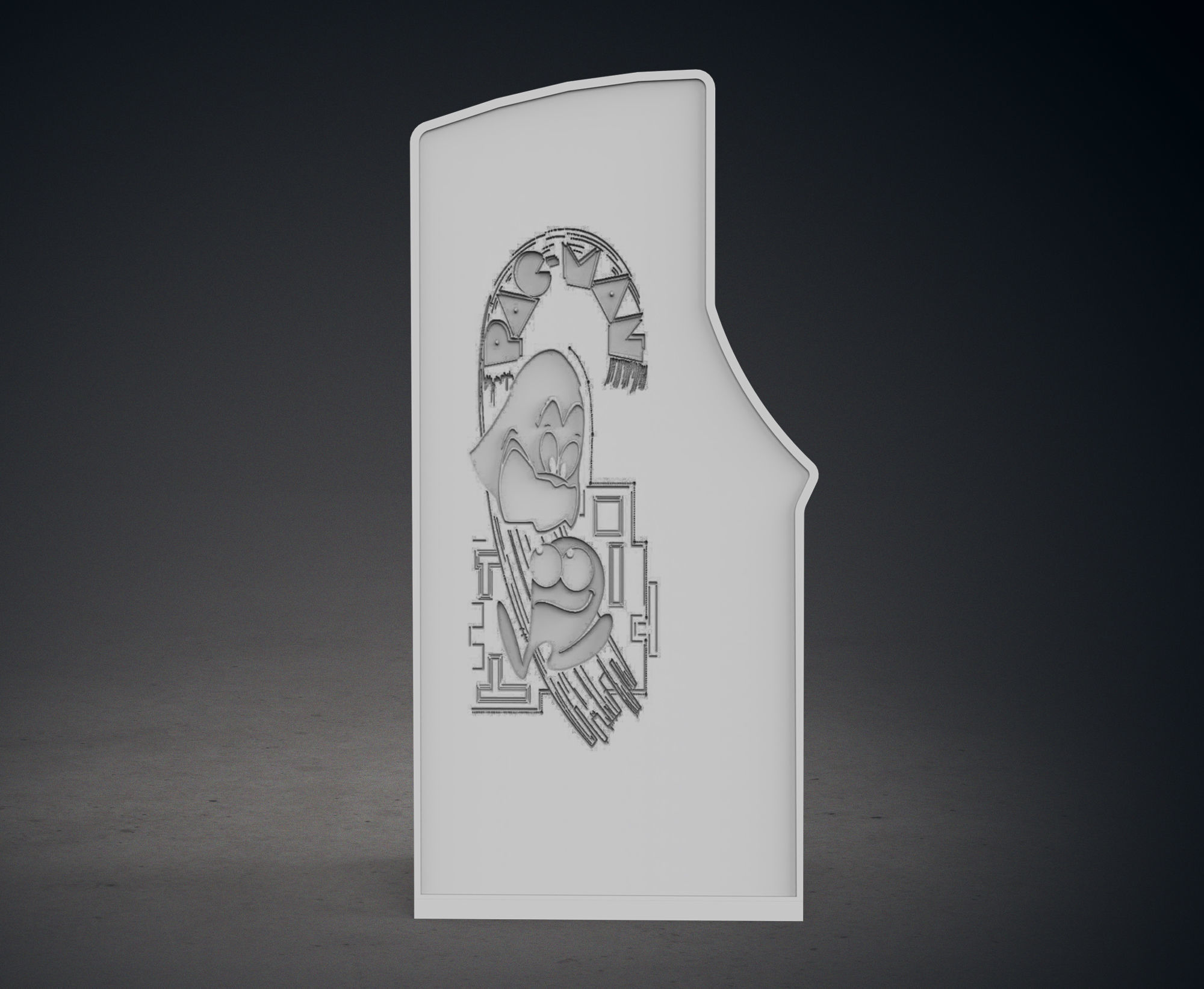 Pac-Man Arcade Cabinet with Lithophane 3D print model_8