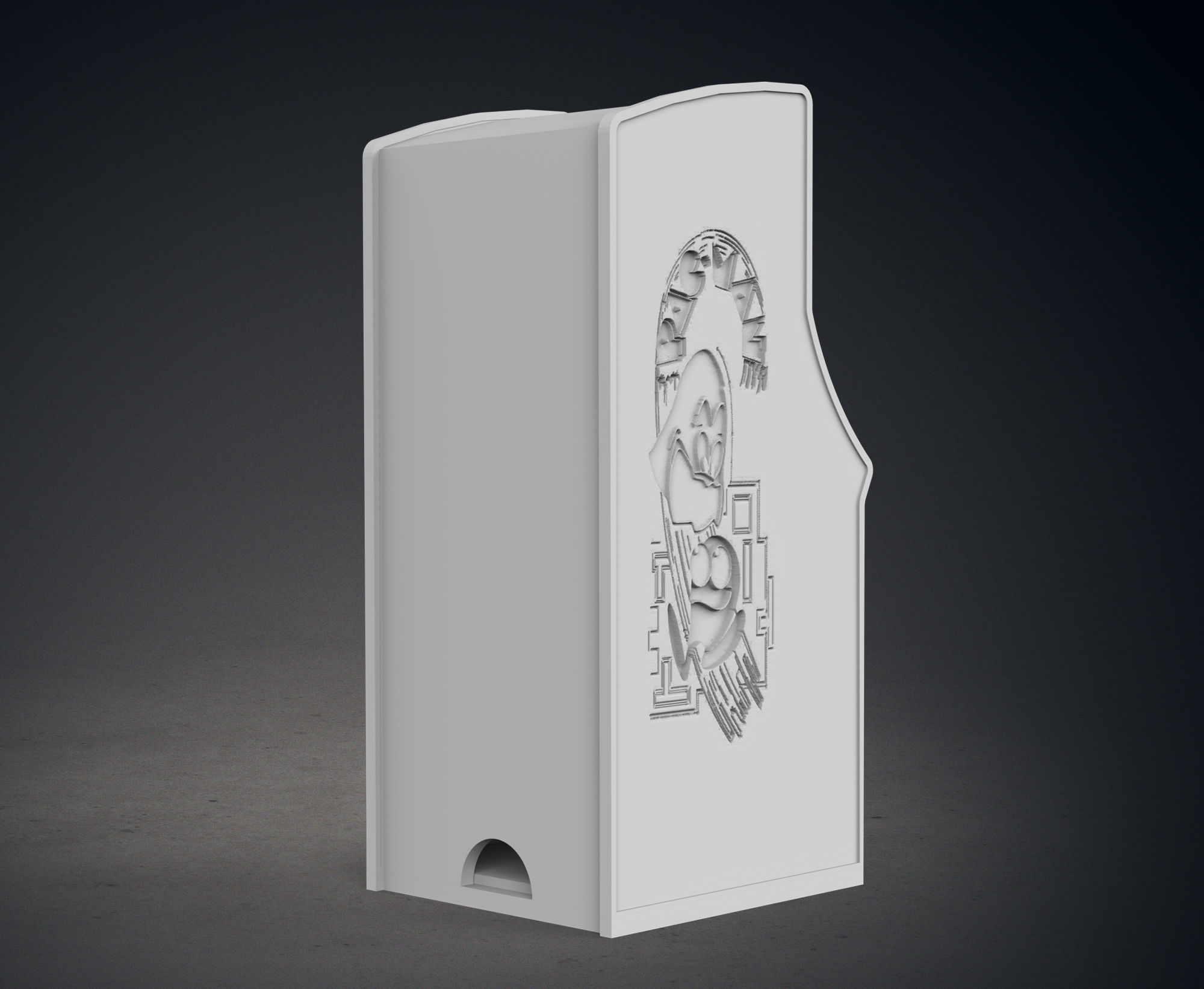 Pac-Man Arcade Cabinet with Lithophane 3D print model_7