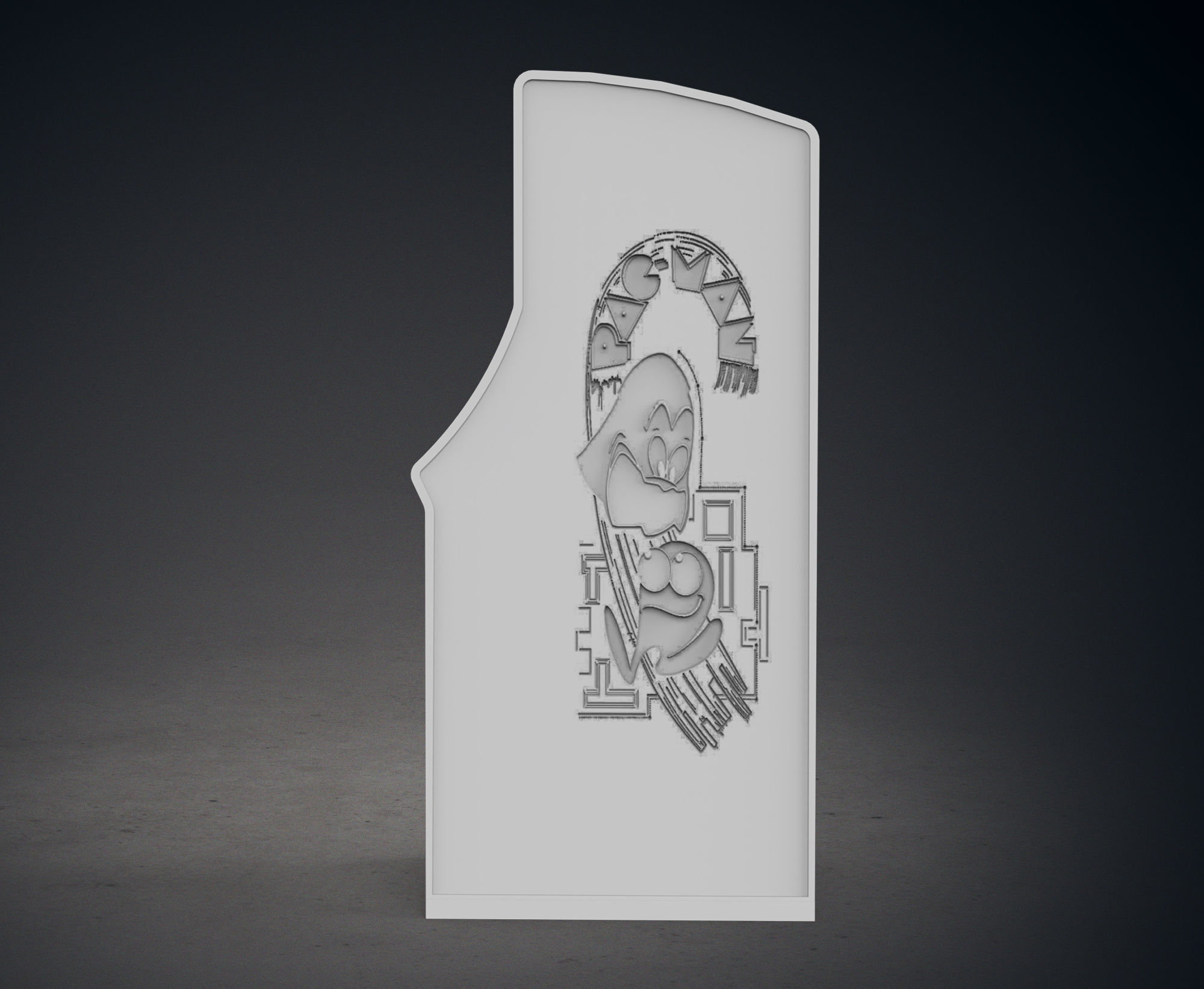 Pac-Man Arcade Cabinet with Lithophane 3D print model_4
