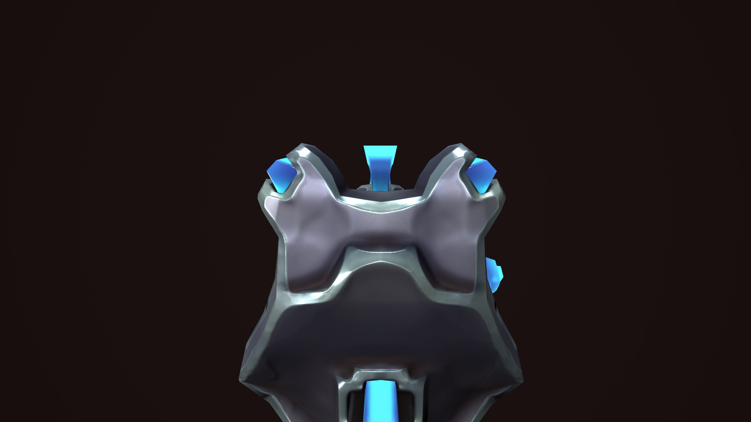 Crystal assault rifle Low-poly 3D model_15