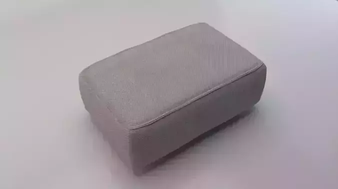 Arc Concrete Fabric Ottoman Bench