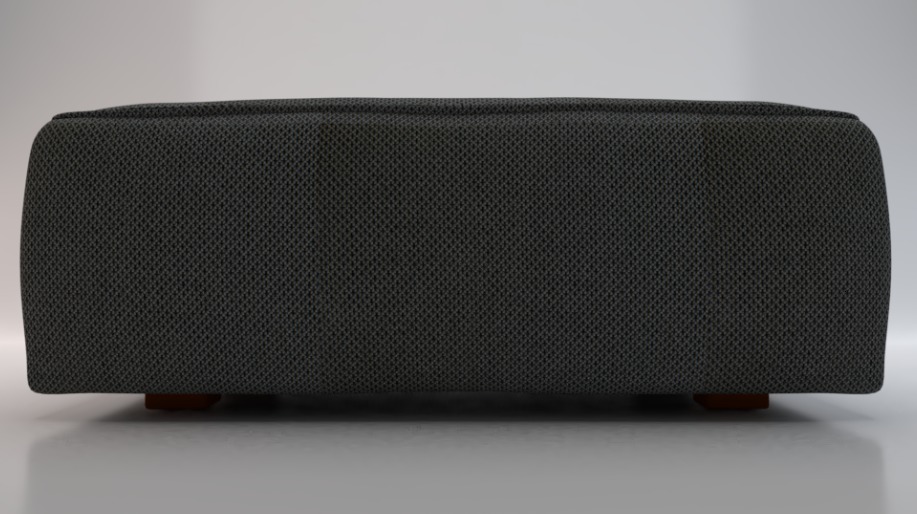 Arc Lead Fabric Ottoman Bench Low-poly 3D model_2