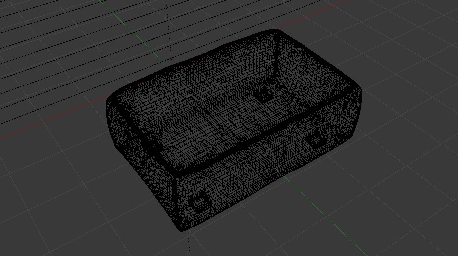Arc Lead Fabric Ottoman Bench Low-poly 3D model_24