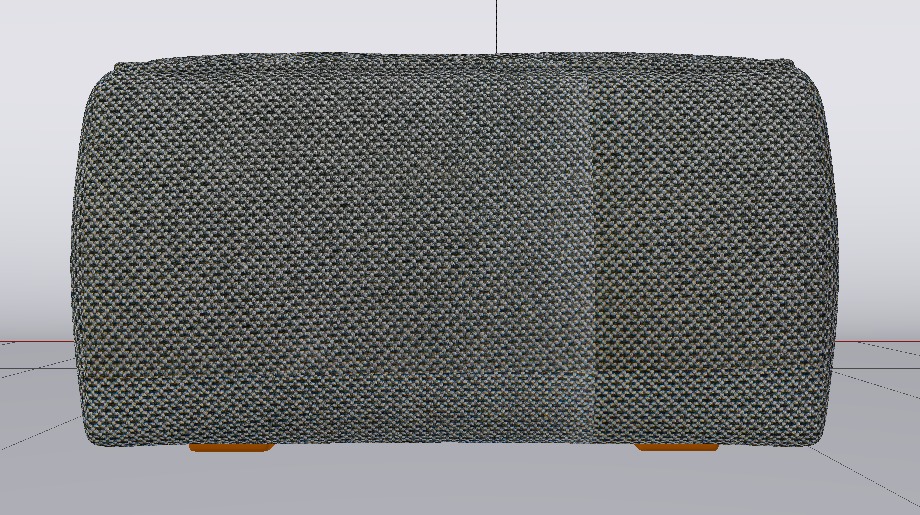 Arc Lead Fabric Ottoman Bench Low-poly 3D model_9