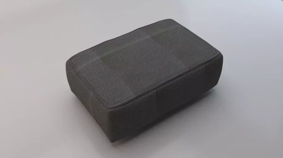 Arc Lead Fabric Ottoman Bench Low-poly 3D model_0