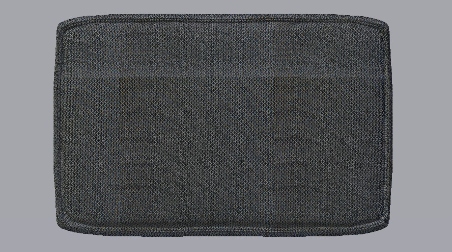 Arc Lead Fabric Ottoman Bench Low-poly 3D model_16