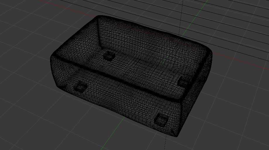 Arc Lead Fabric Ottoman Bench Low-poly 3D model_25