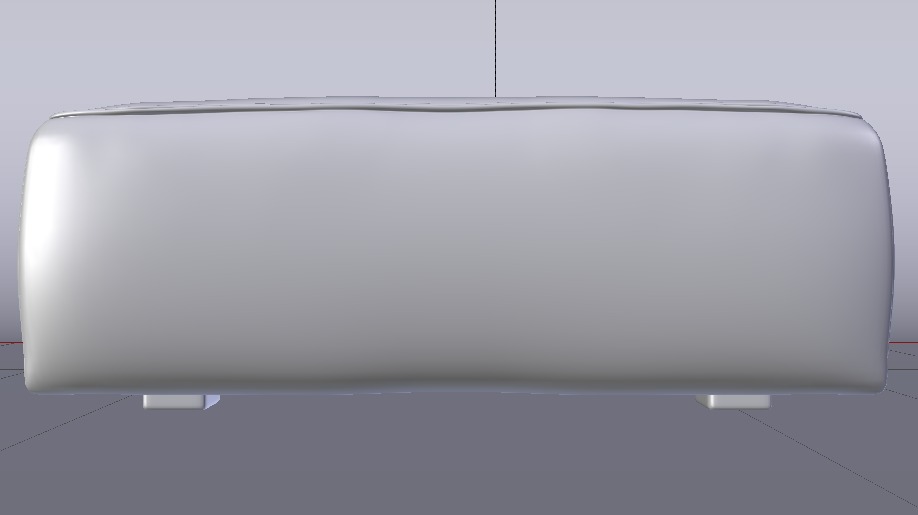 Arc Lead Fabric Ottoman Bench Low-poly 3D model_20