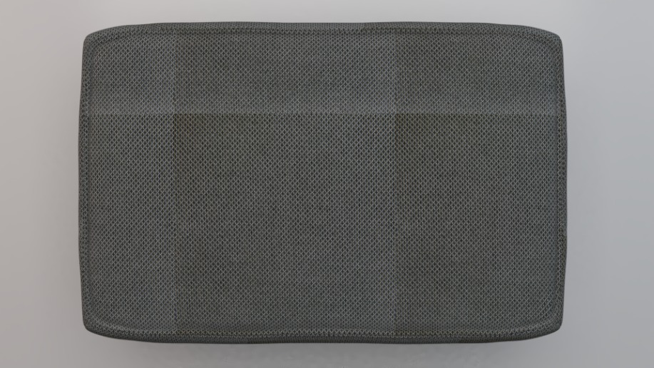 Arc Lead Fabric Ottoman Bench Low-poly 3D model_4