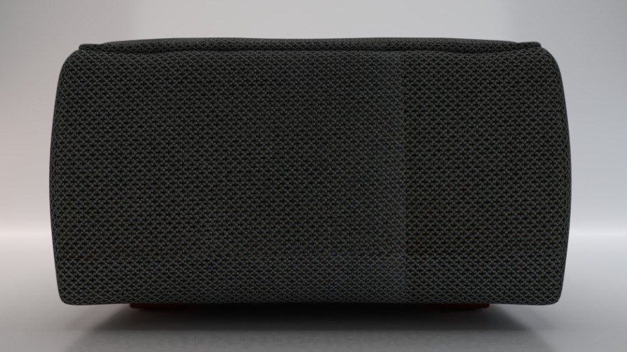 Arc Lead Fabric Ottoman Bench Low-poly 3D model_3