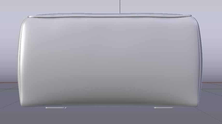 Arc Lead Fabric Ottoman Bench Low-poly 3D model_21