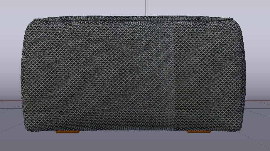 Arc Lead Fabric Ottoman Bench Low-poly 3D model_15