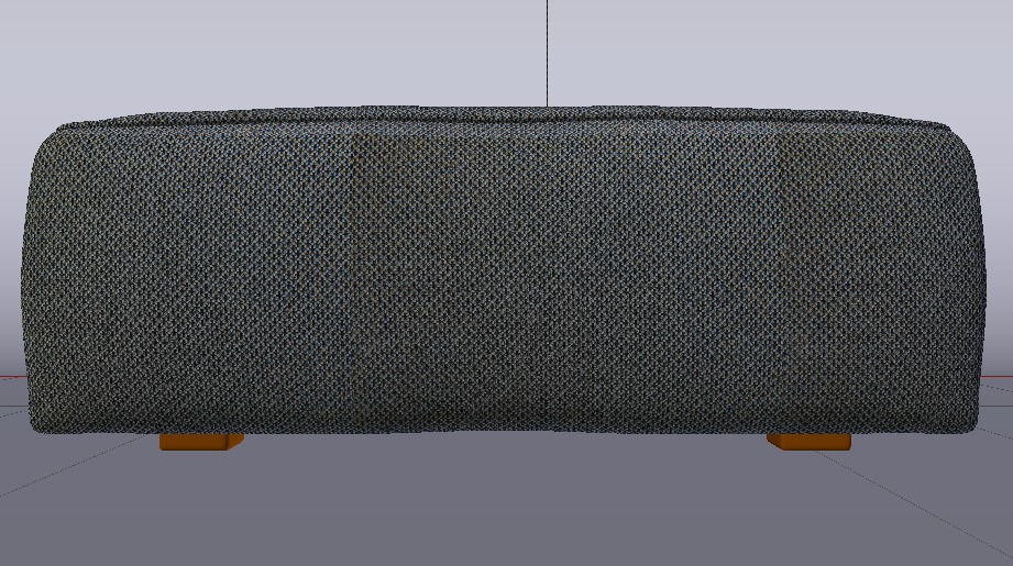 Arc Lead Fabric Ottoman Bench Low-poly 3D model_14