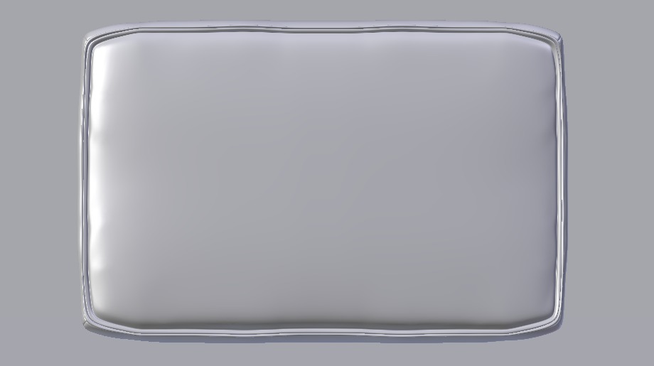 Arc Lead Fabric Ottoman Bench Low-poly 3D model_22