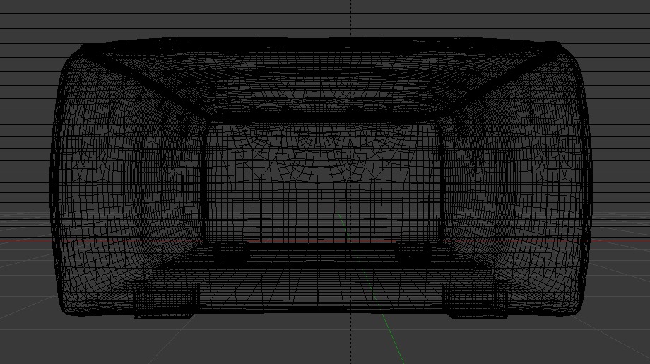 Arc Lead Fabric Ottoman Bench Low-poly 3D model_27