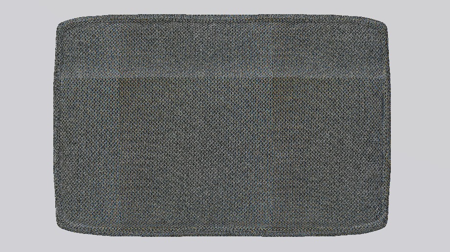 Arc Lead Fabric Ottoman Bench Low-poly 3D model_10