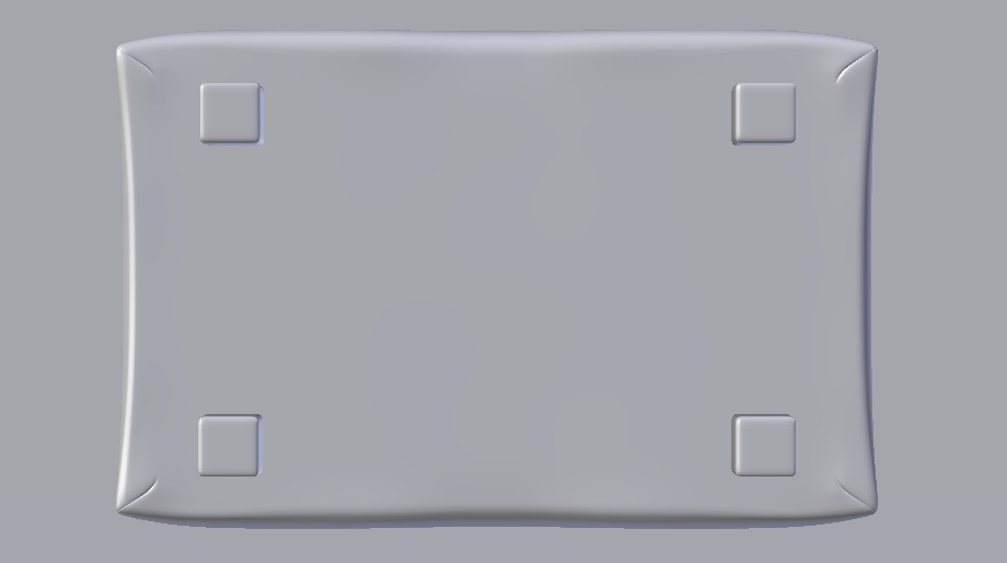 Arc Lead Fabric Ottoman Bench Low-poly 3D model_23