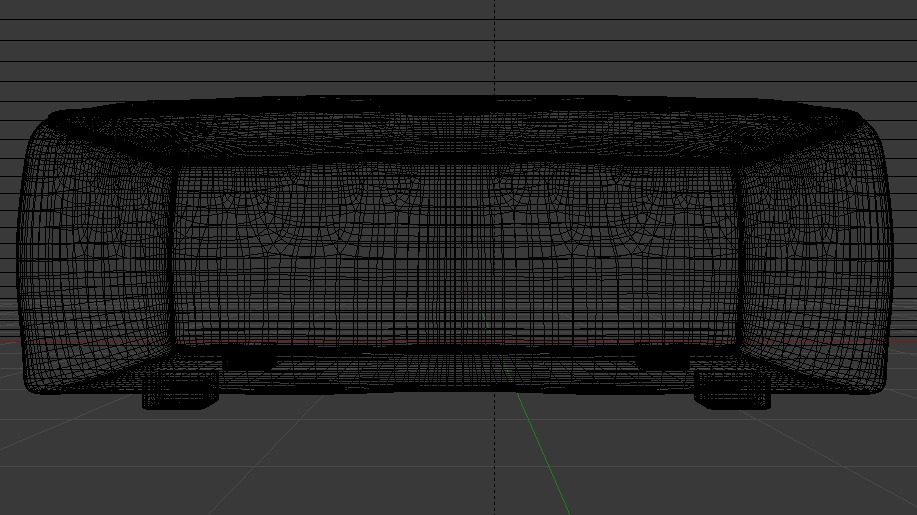 Arc Lead Fabric Ottoman Bench Low-poly 3D model_26