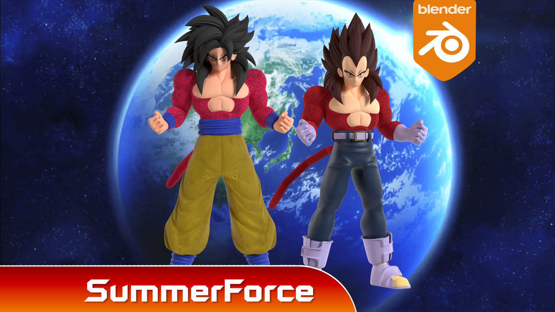 Vegeta Super Saiyan 4 - Dragonball GT 3D model rigged | CGTrader