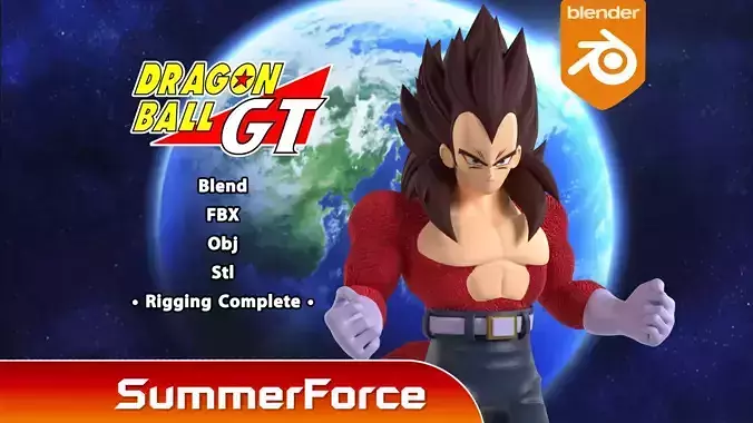 Vegeta Super Saiyan 4 - Dragonball GT 3D model