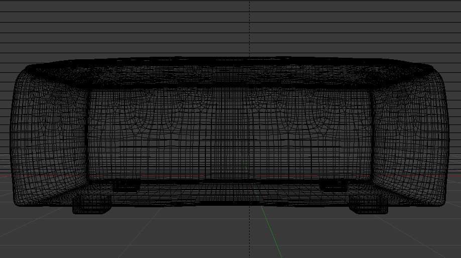 Arc Oxide Fabric Ottoman Bench Low-poly 3D model_26