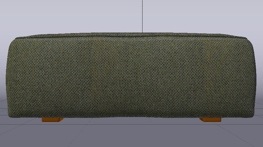 Arc Oxide Fabric Ottoman Bench Low-poly 3D model_14