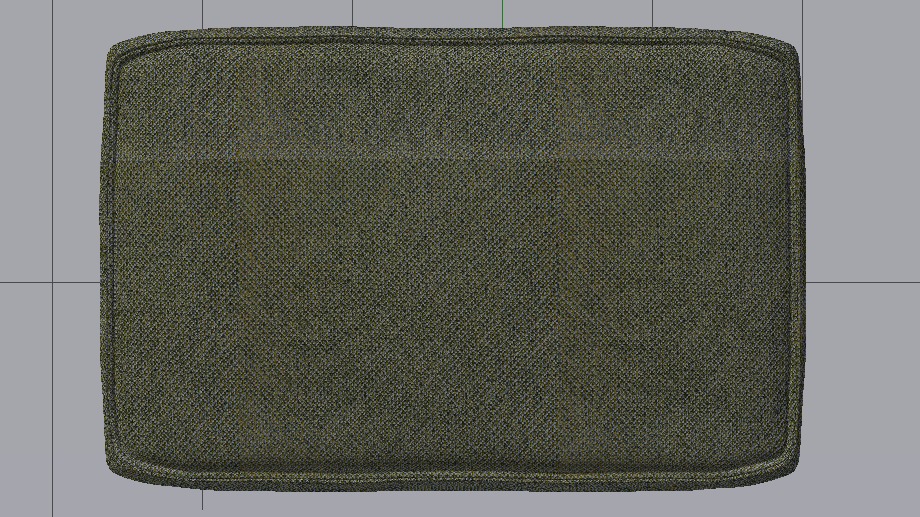 Arc Oxide Fabric Ottoman Bench Low-poly 3D model_16