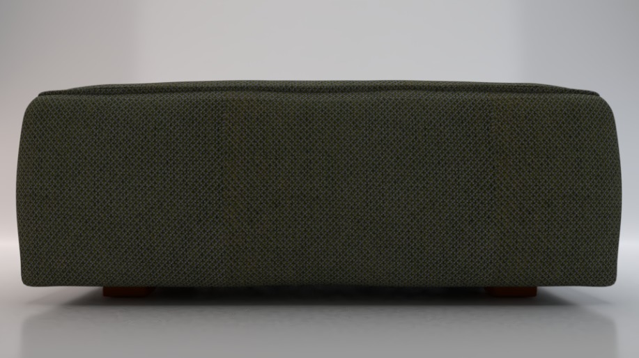 Arc Oxide Fabric Ottoman Bench Low-poly 3D model_2