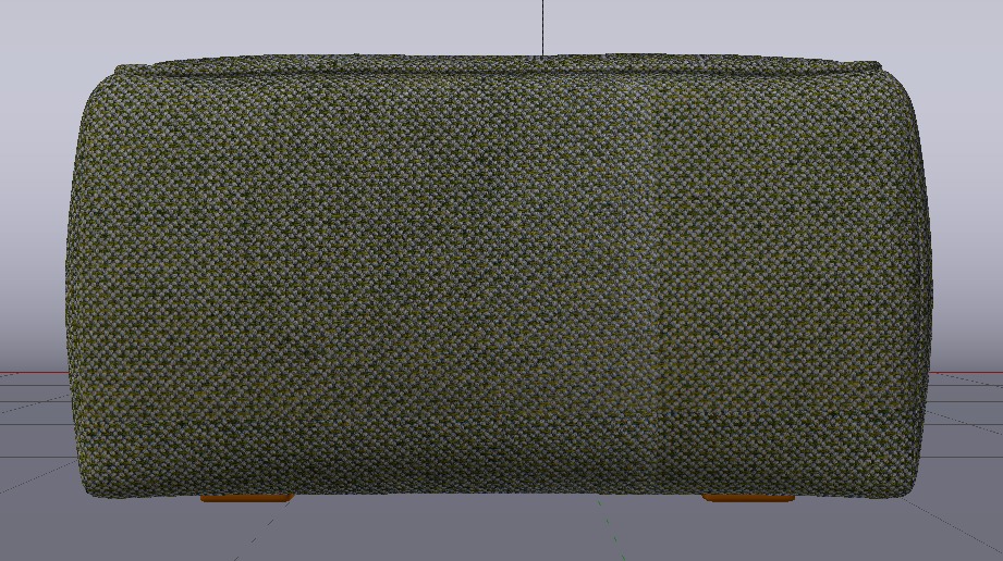 Arc Oxide Fabric Ottoman Bench Low-poly 3D model_15