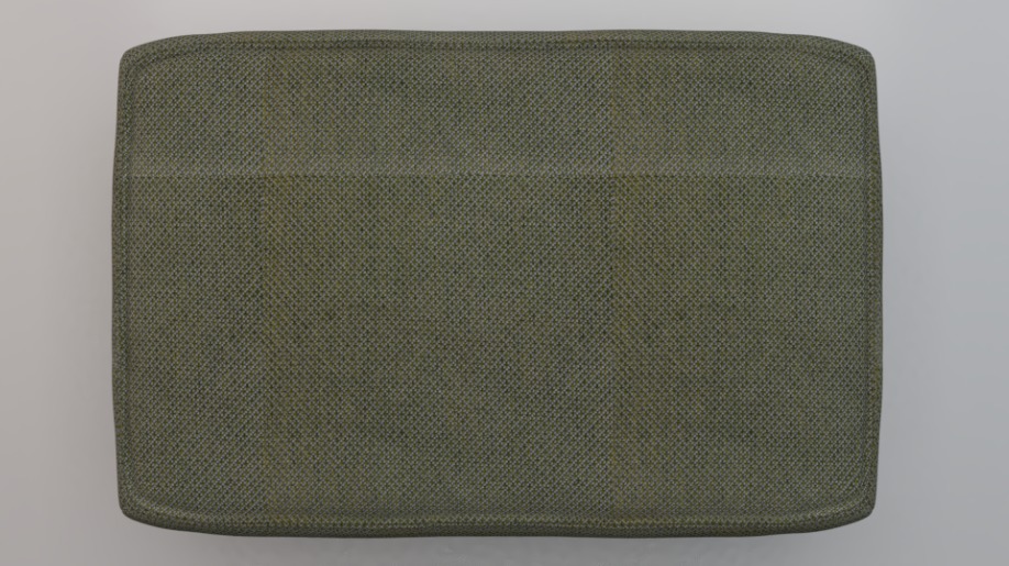 Arc Oxide Fabric Ottoman Bench Low-poly 3D model_4