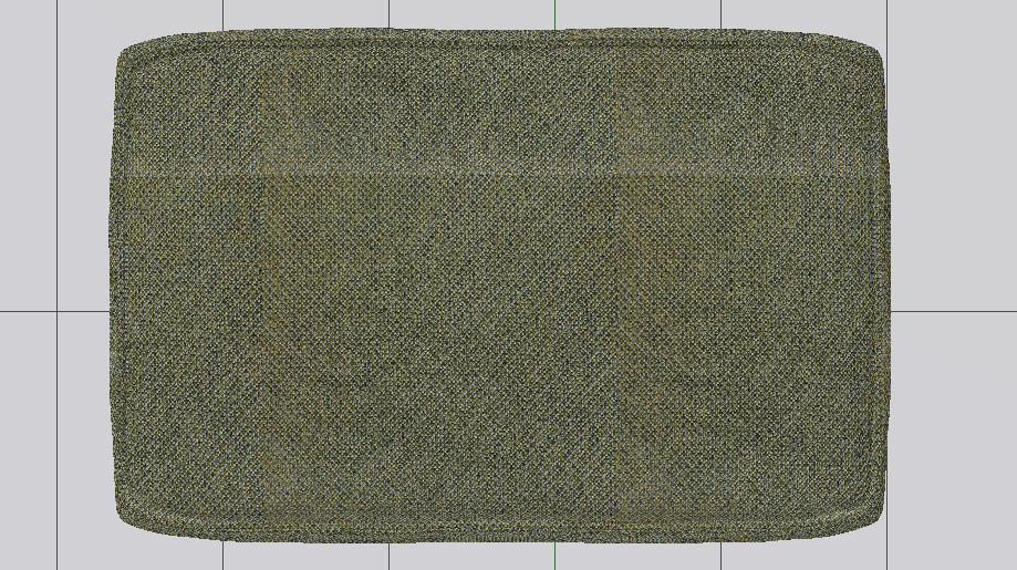 Arc Oxide Fabric Ottoman Bench Low-poly 3D model_10