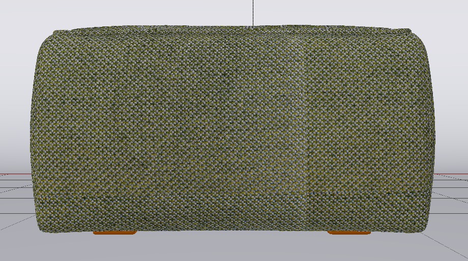 Arc Oxide Fabric Ottoman Bench Low-poly 3D model_9