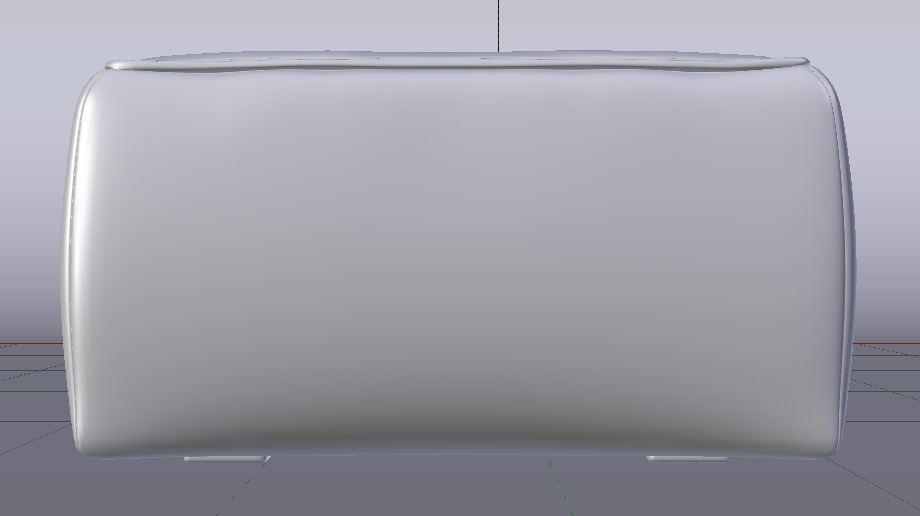 Arc Oxide Fabric Ottoman Bench Low-poly 3D model_21