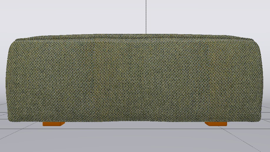 Arc Oxide Fabric Ottoman Bench Low-poly 3D model_8