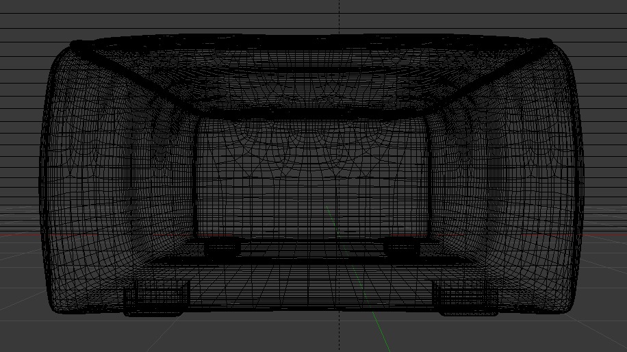 Arc Oxide Fabric Ottoman Bench Low-poly 3D model_27