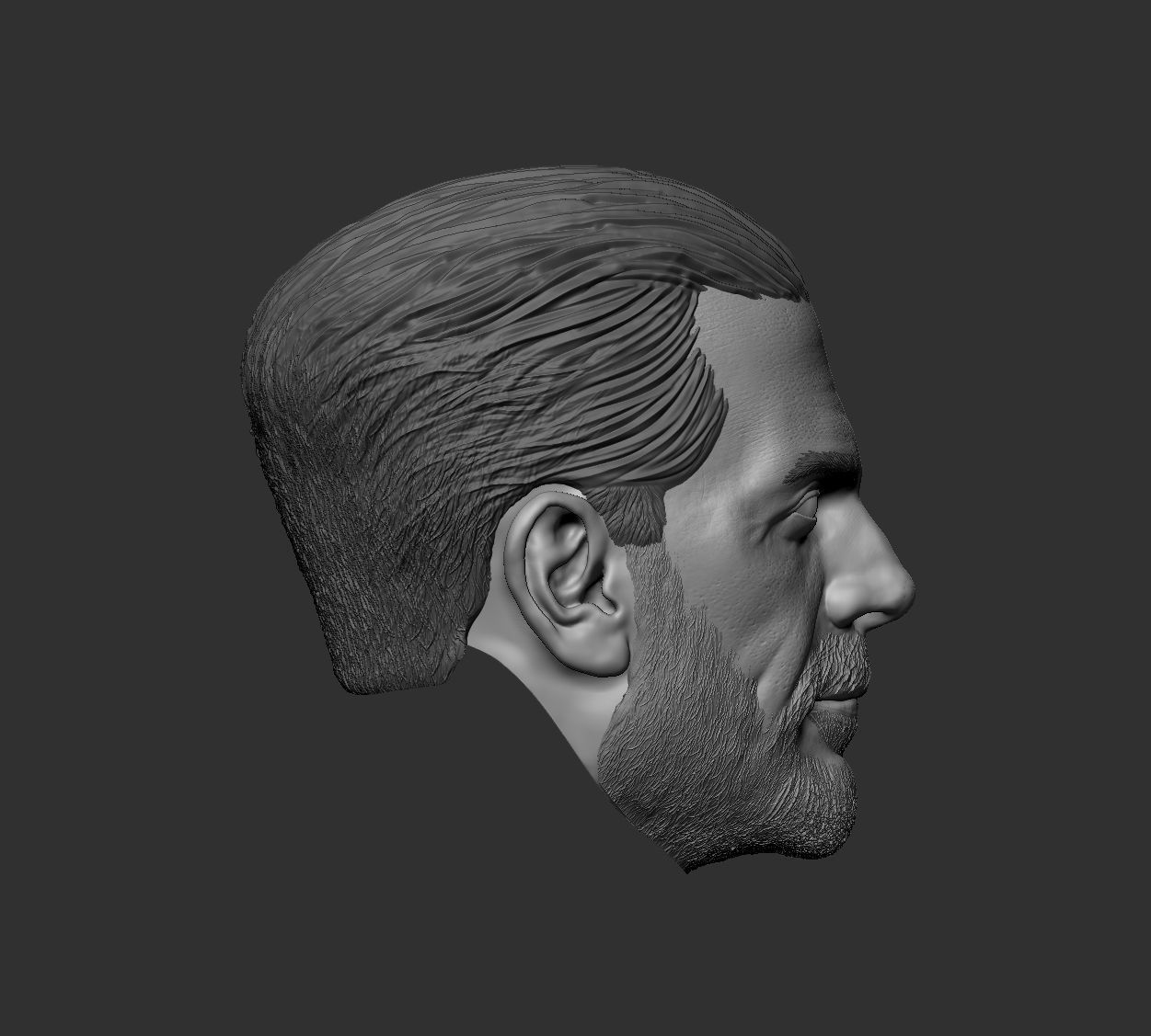 Head Negan action figure  - Hottoys type 3D print model_2