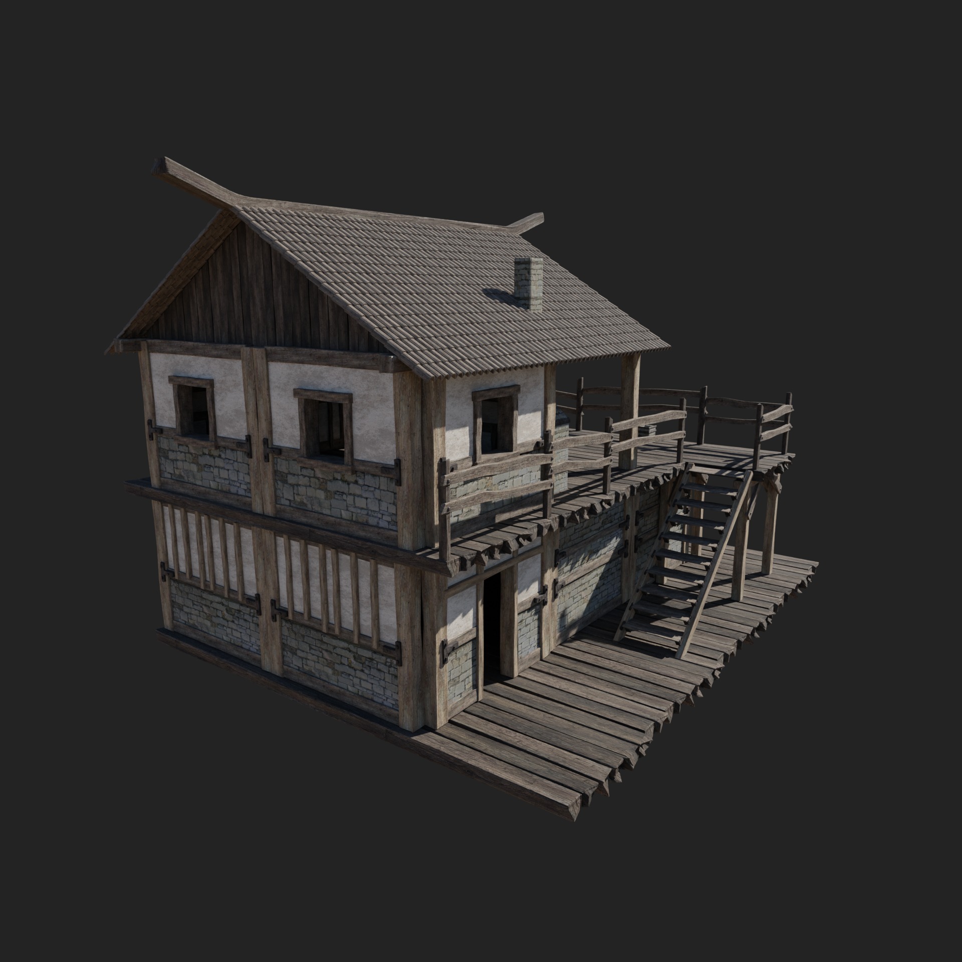 CRAFTSMAN WORKSHOP BUILDINGS WAREHOUSE STORE SMITHY COLLECTION Low-poly 3D model_6
