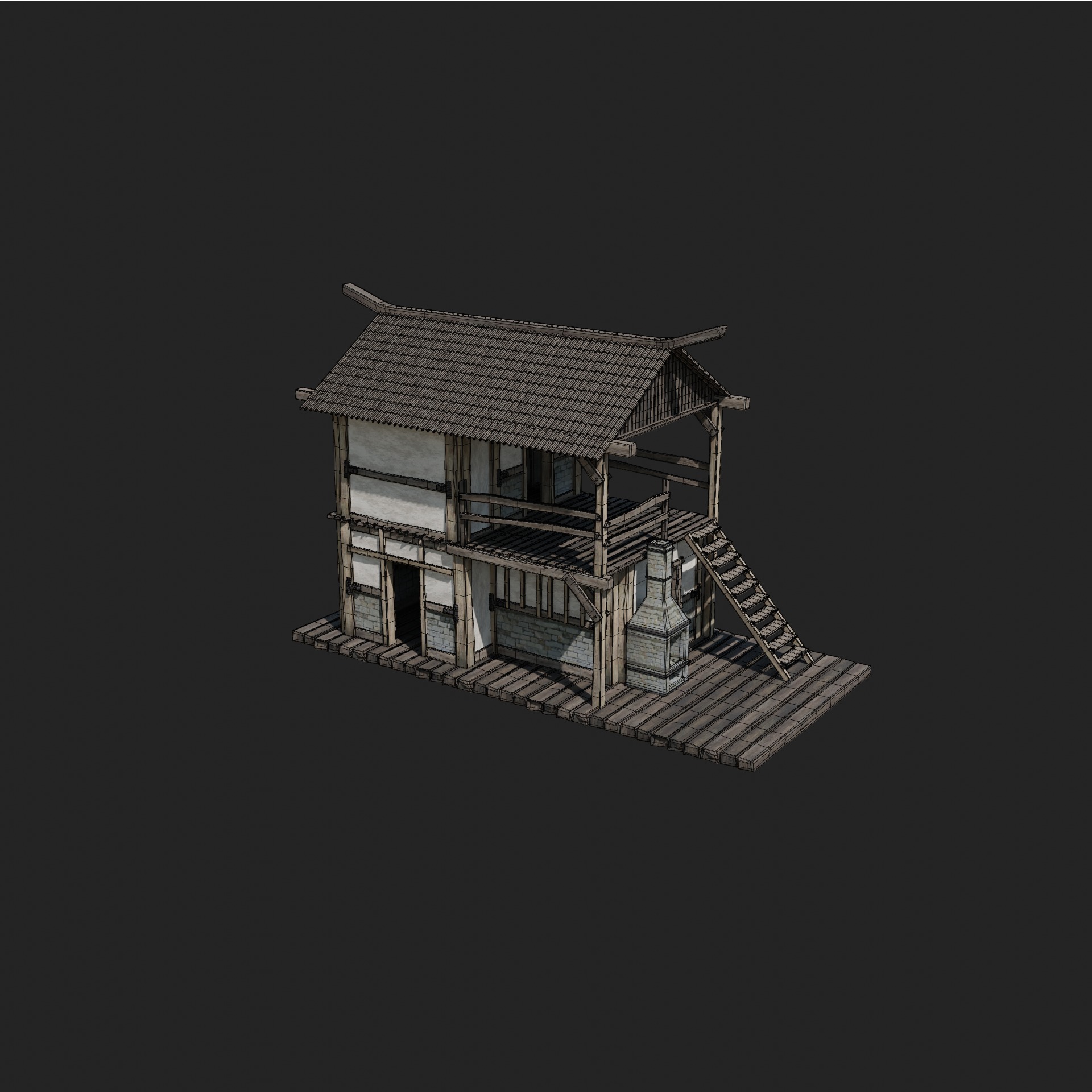 CRAFTSMAN WORKSHOP BUILDINGS WAREHOUSE STORE SMITHY COLLECTION Low-poly 3D model_26