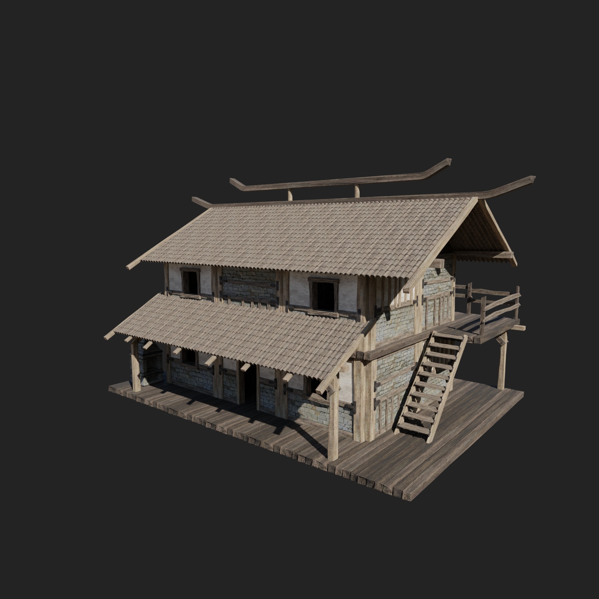CRAFTSMAN WORKSHOP BUILDINGS WAREHOUSE STORE SMITHY COLLECTION Low-poly 3D model_20