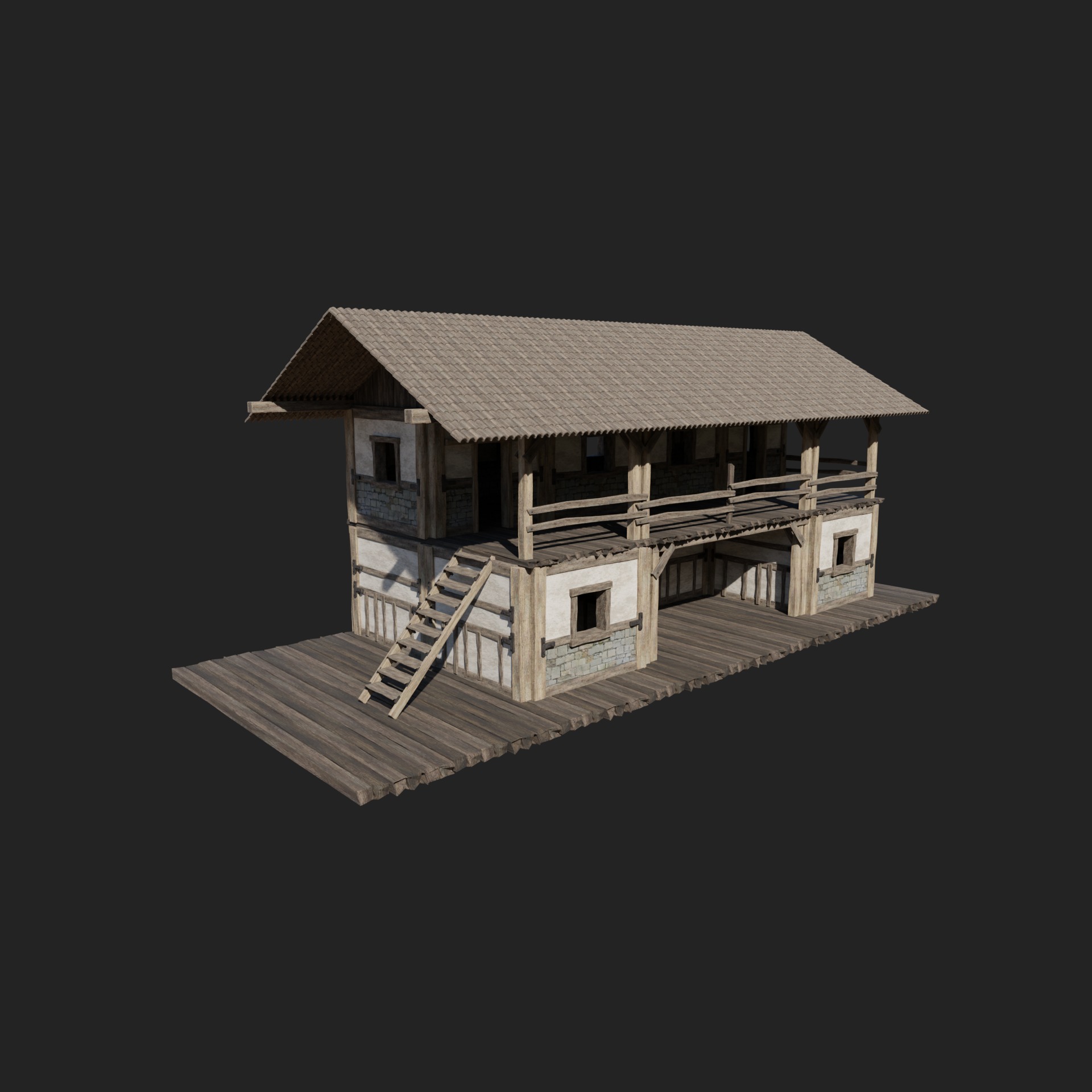 CRAFTSMAN WORKSHOP BUILDINGS WAREHOUSE STORE SMITHY COLLECTION Low-poly 3D model_15