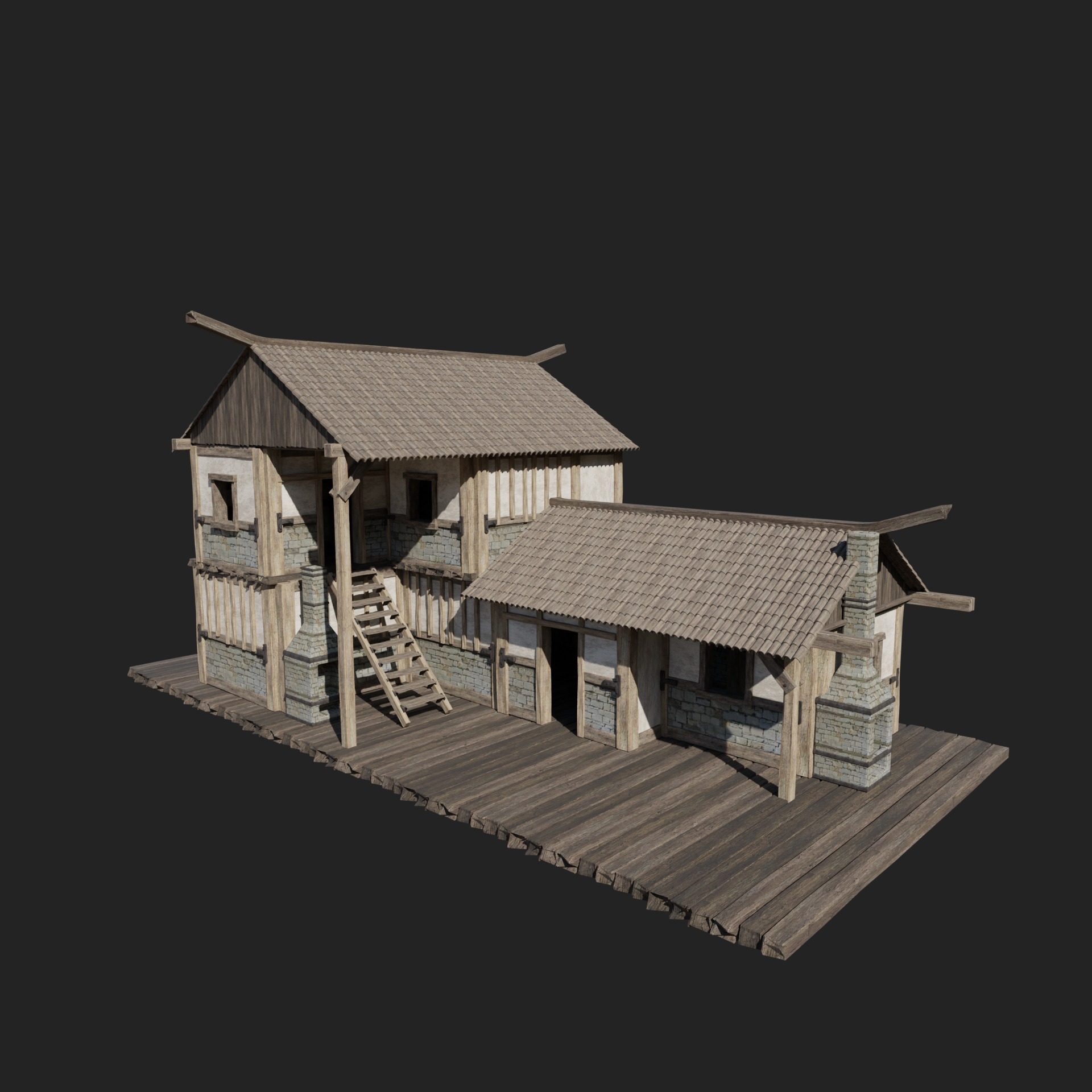 CRAFTSMAN WORKSHOP BUILDINGS WAREHOUSE STORE SMITHY COLLECTION Low-poly 3D model_21