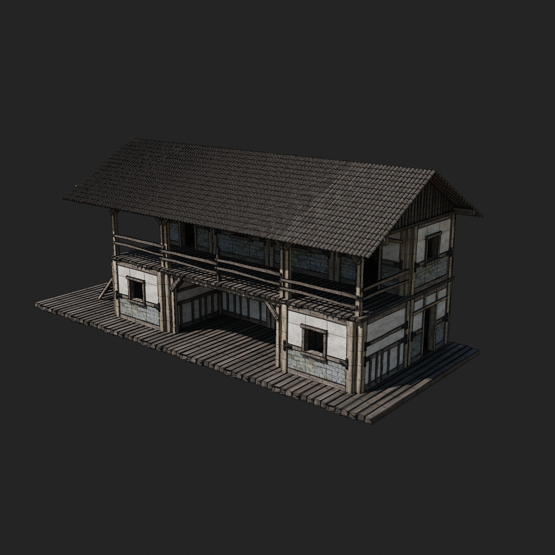 CRAFTSMAN WORKSHOP BUILDINGS WAREHOUSE STORE SMITHY COLLECTION Low-poly 3D model_32