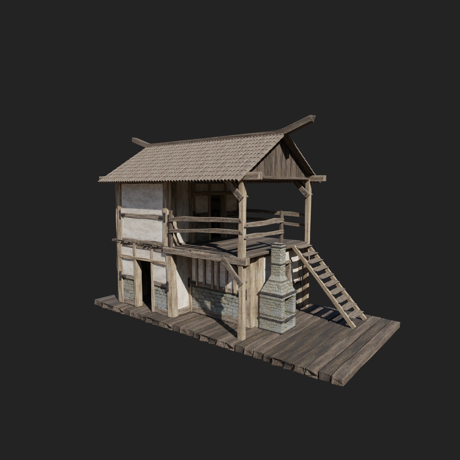 CRAFTSMAN WORKSHOP BUILDINGS WAREHOUSE STORE SMITHY COLLECTION Low-poly 3D model_23