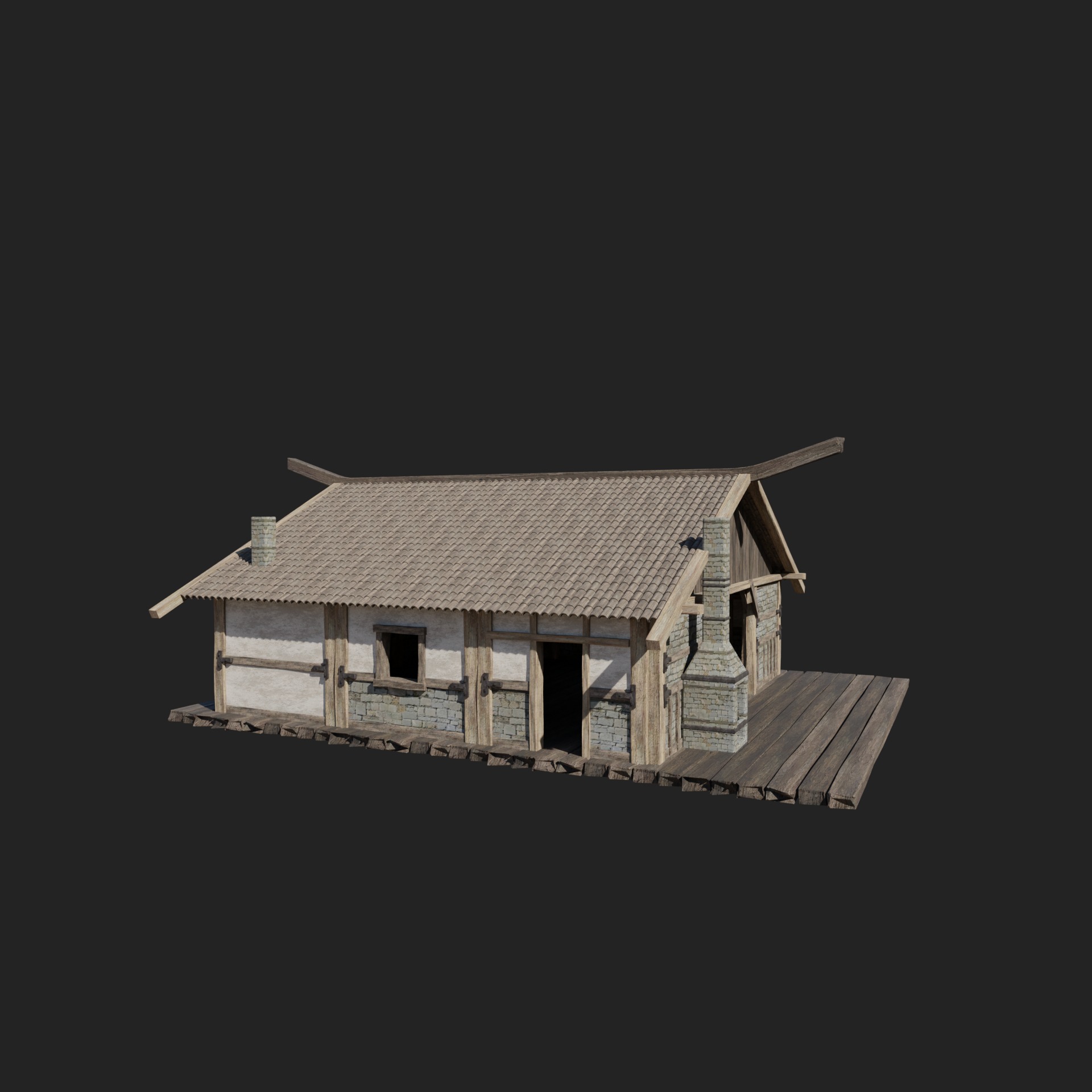 CRAFTSMAN WORKSHOP BUILDINGS WAREHOUSE STORE SMITHY COLLECTION Low-poly 3D model_13