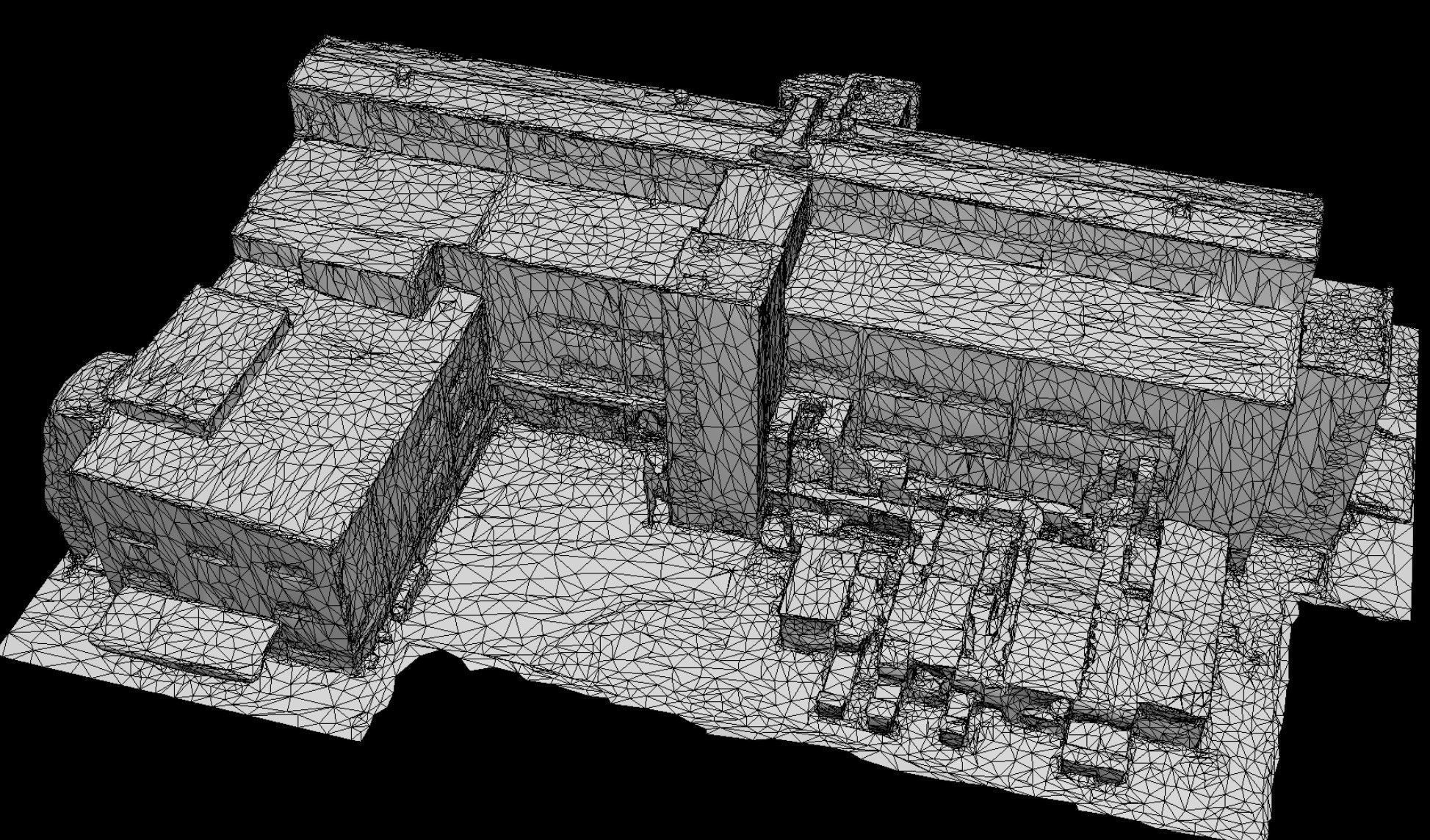 industrial facility factory buildings drone scan Low-poly 3D model_4