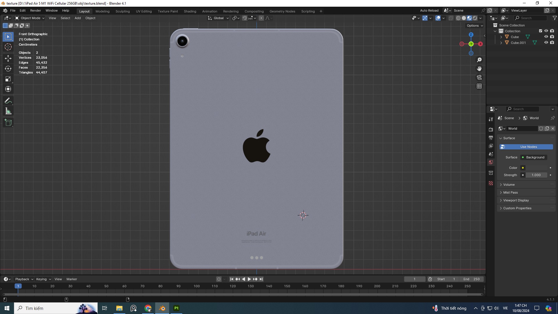 Ipad air 5 Free low-poly 3D model_1