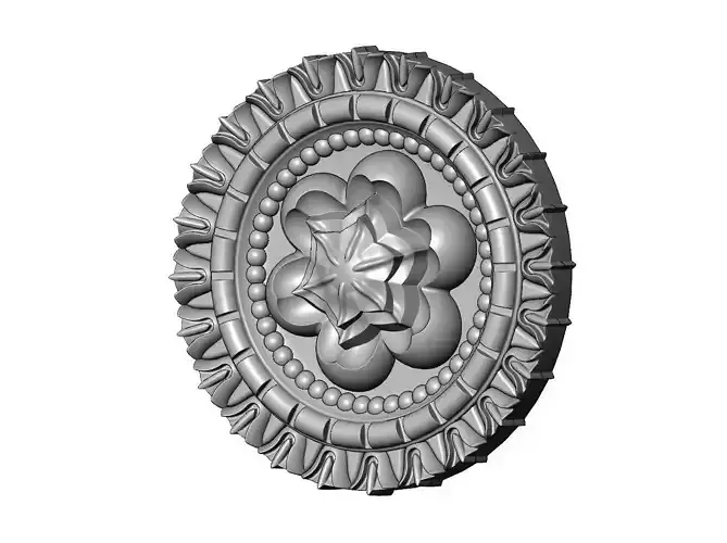 Florentine flower pattern ceiling medallion rosette  relief 