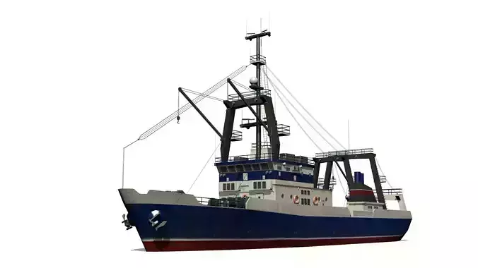trawler Low-poly 3D model
